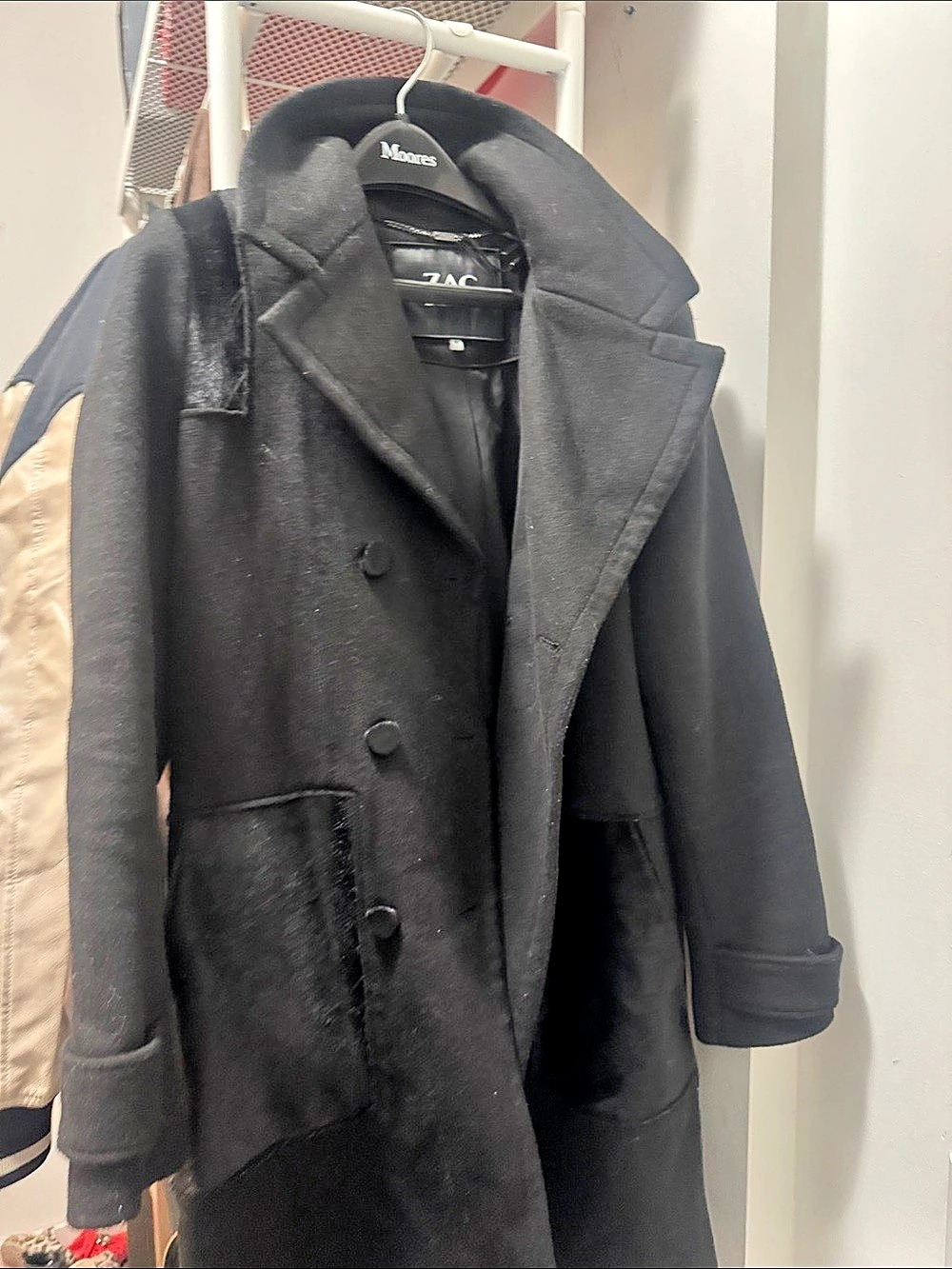 ZAC Posen Black Pea Coat